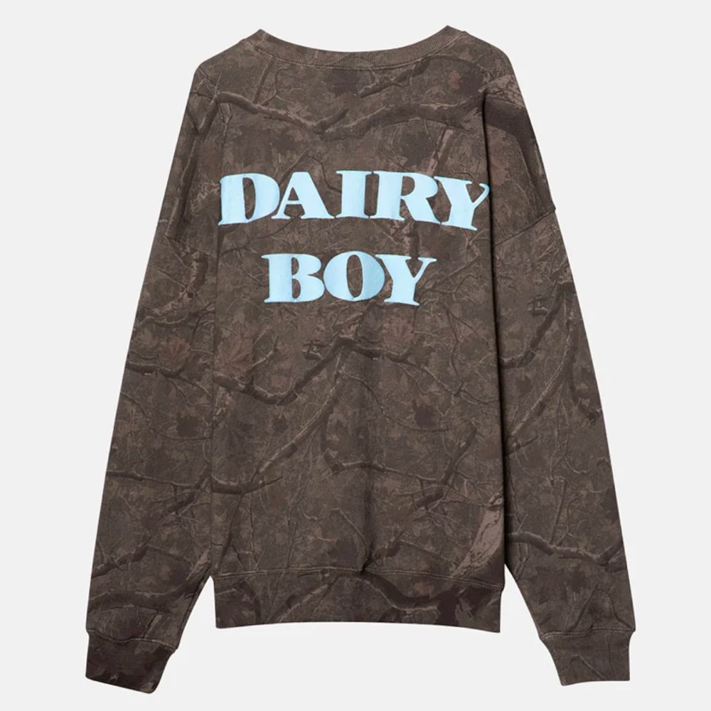 Dairy Boy River Camo Crewneck - Powder Blue